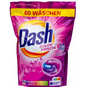 Капсулы для стирки цветных тканей Dash 3в1 Color Frische, 60 шт
